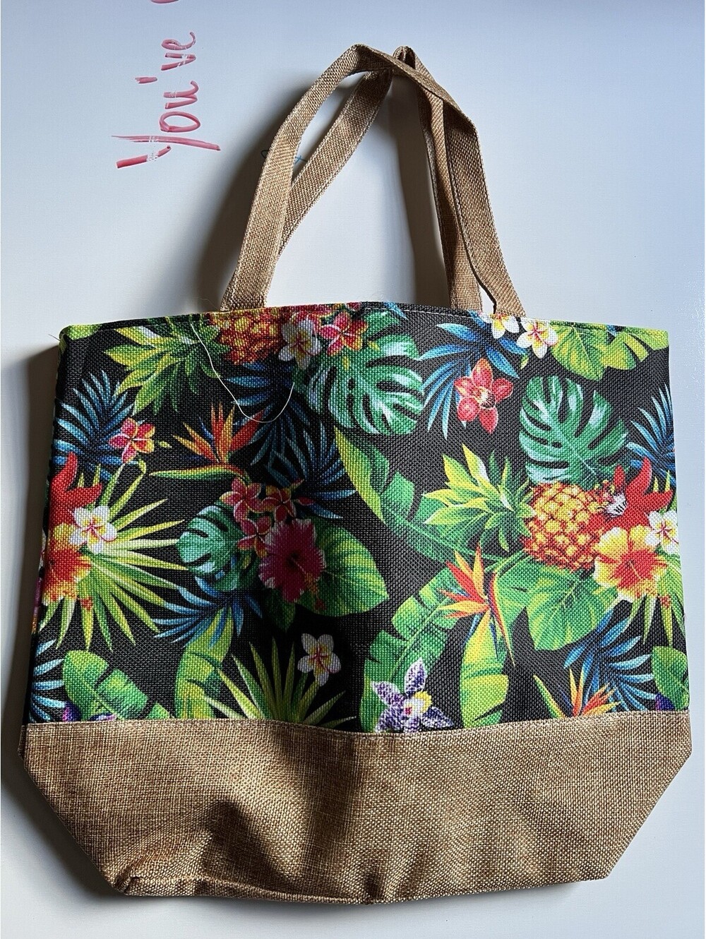 Unbranded Tropical Beach Bag Colorful NWOT